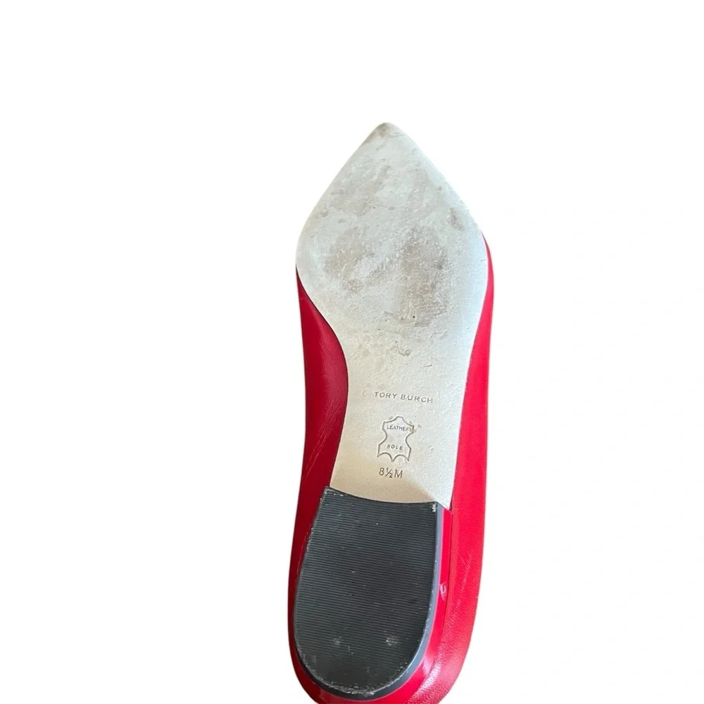 Tory Burch Red Triangle Pointed Flat